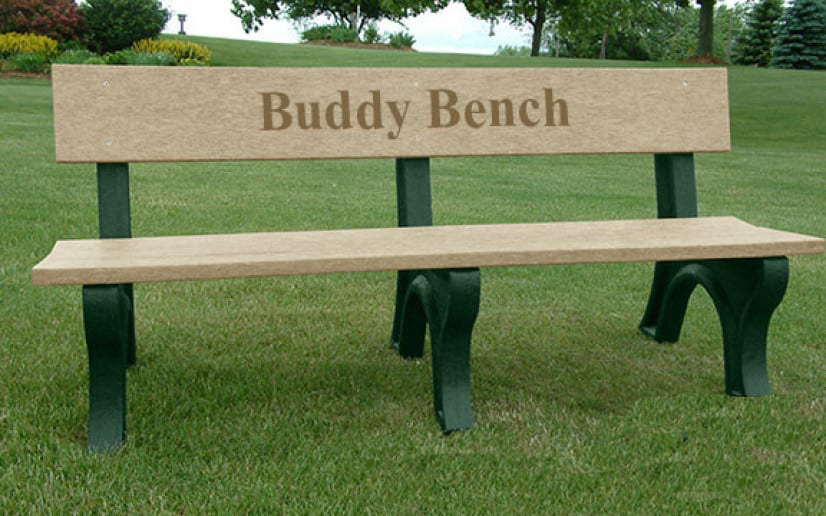 Buddy Bench Custom Recycled Plastic Bench